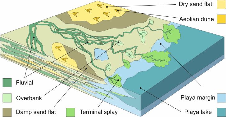 A summary depositional environment model for the Bunter Sandstone Formation within the Southern North Sea